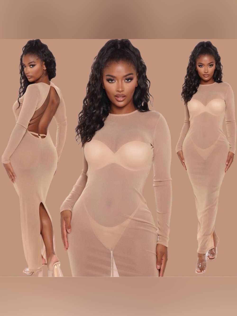 Fashion Nova Put on a Show mesh maxi